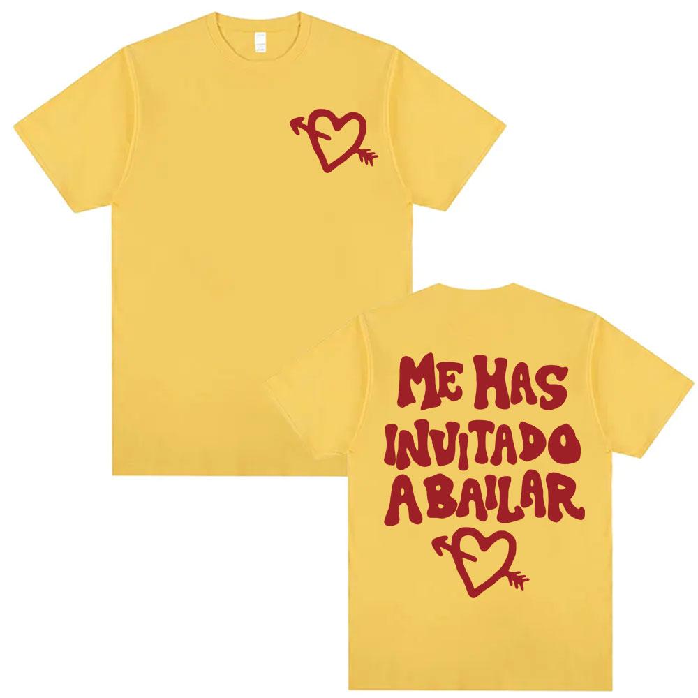 Dani Fernandez Me Has Invitado A Bailar Merch Tshirts Men Women Casual Crewneck Summer Shirts Fashion Gothic Oversized T Shirt