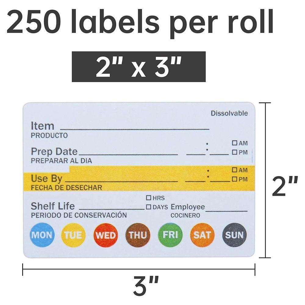 250/300PCS Food Date Labels Self-adhesive Refridge Organization Labels for Food Containers
