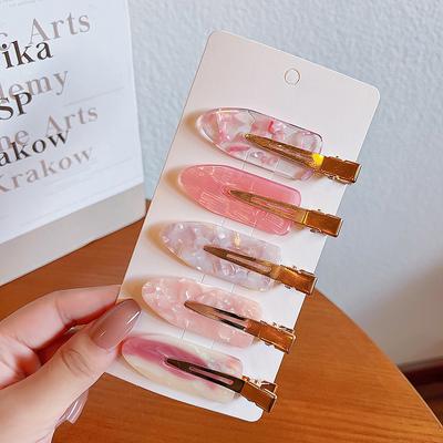 2/3/4 шт. простая розовая сакура бесшовные заколки для волос женские ацетатные листы без изгиба зажим для челки зажим для волос заколки для волос инструмент для укладки волос