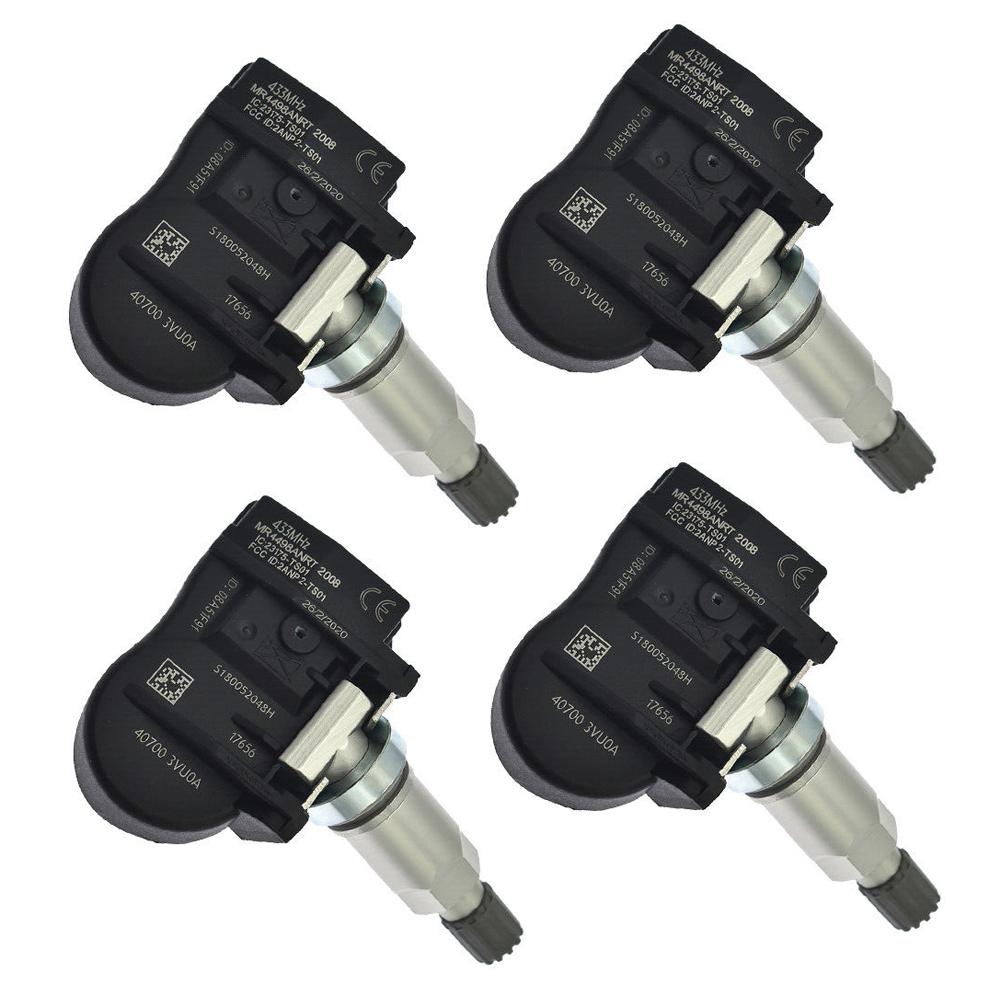 4Pcs Tire Pressure Sensor TPMS For 2014 2015 2016 Nissan Rogue 433MHz #OEM: 40700-3VU0A Car Accessories