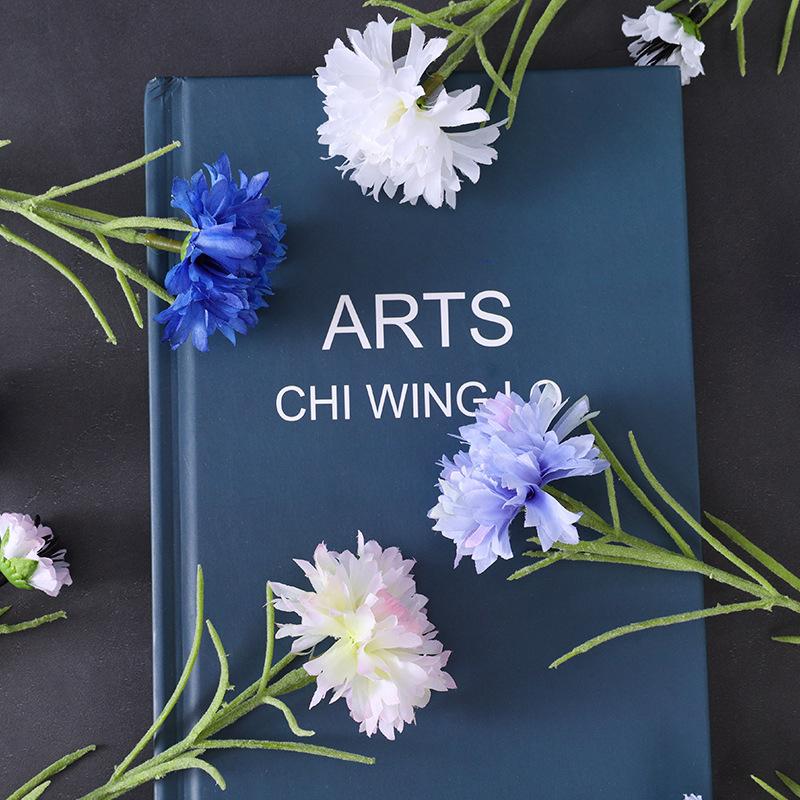 70см 3 ветки/букет Искусственный цветок Шелковый василек Искусственные цветы Искусственное растение Домашний декор Свадебный декор Реквизит для фото