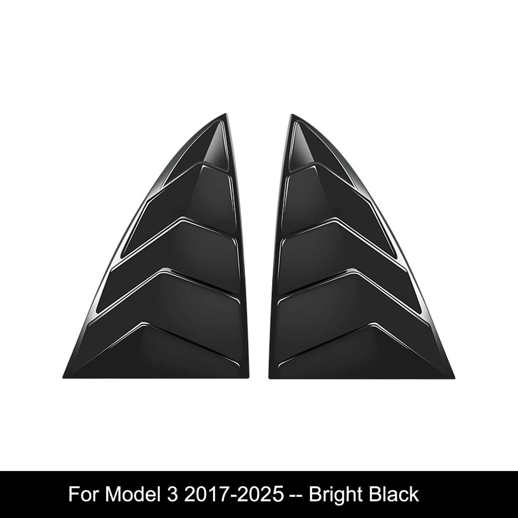 ABS Задняя шторка-жалюзи на окно автомобиля для Tesla Model 3/Y 2017-2025 Наклейки из углеродного волокна Треугольное украшение Модифицированные аксессуары