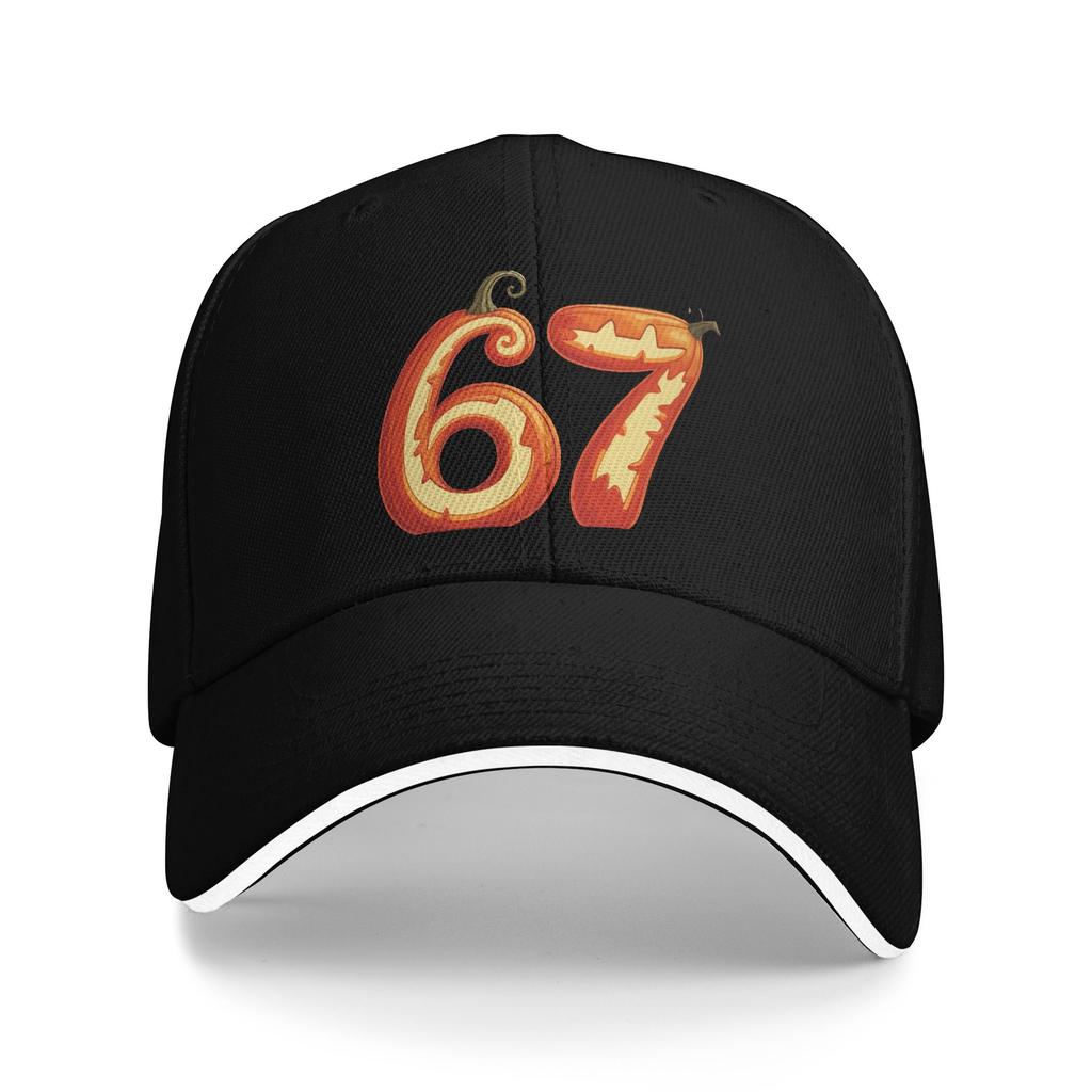 67 PUMPKIN HALLOWEEN HAUNTED BY 67 Casual Baseball Cap Summer Trucker Hat Tennis Skate Hip Hop Hats Men Street Baseball Caps