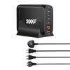 200W GaN Multi-Port PD Fast Charger with 2A4C Ports for Phones & Laptops