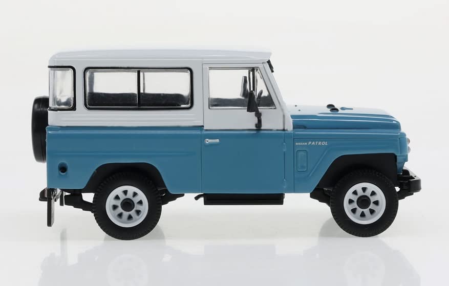 Scale Nissan PATROL 300 1970 Light Overseas Specification Finished Model FIRST43 1/43 H-60 Blue/White F43-164