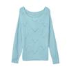 Women's Long Sleeve Lightweight Loose Casual Hollow Out Sweaters Solid Color Pullover Jumper Tops