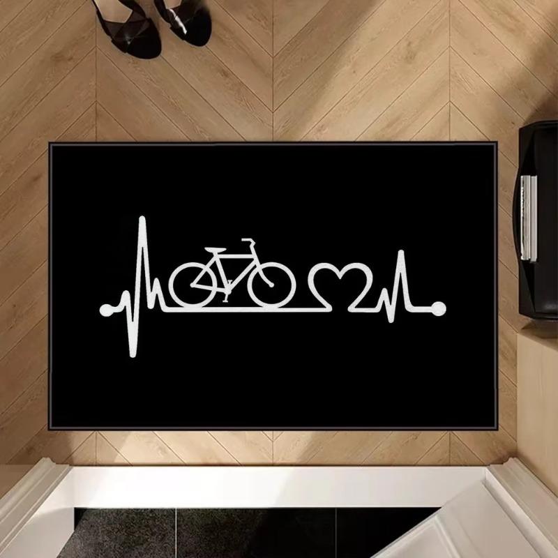 Абстрактное Искусство Велосипед Brompton Придверный Коврик Напольные Коврики Противоскользящая Подкладка Ковер Скользкий Чистые Ноги Входной Коврик Декор для Спальни