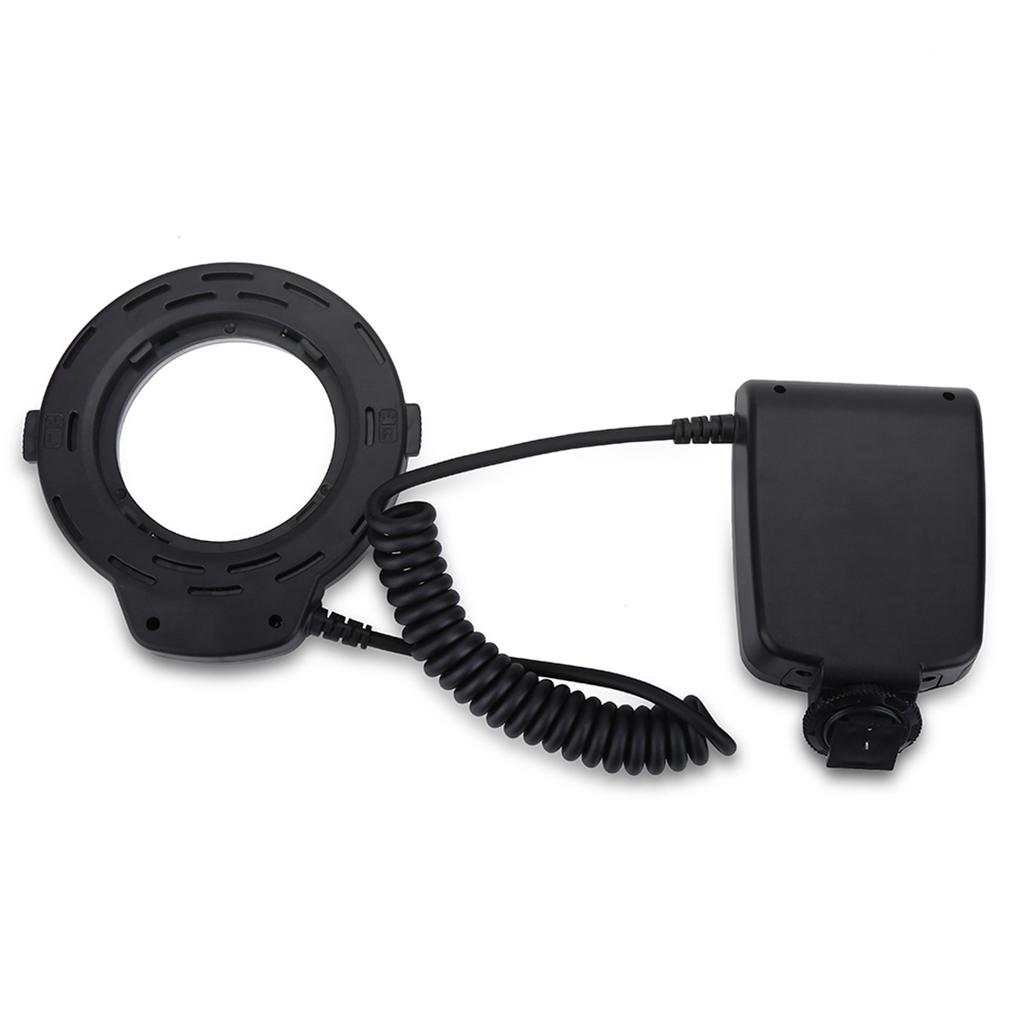 Portable LED Ring Flash Battery Operated Fill Light with Color Filters Adapter Photography