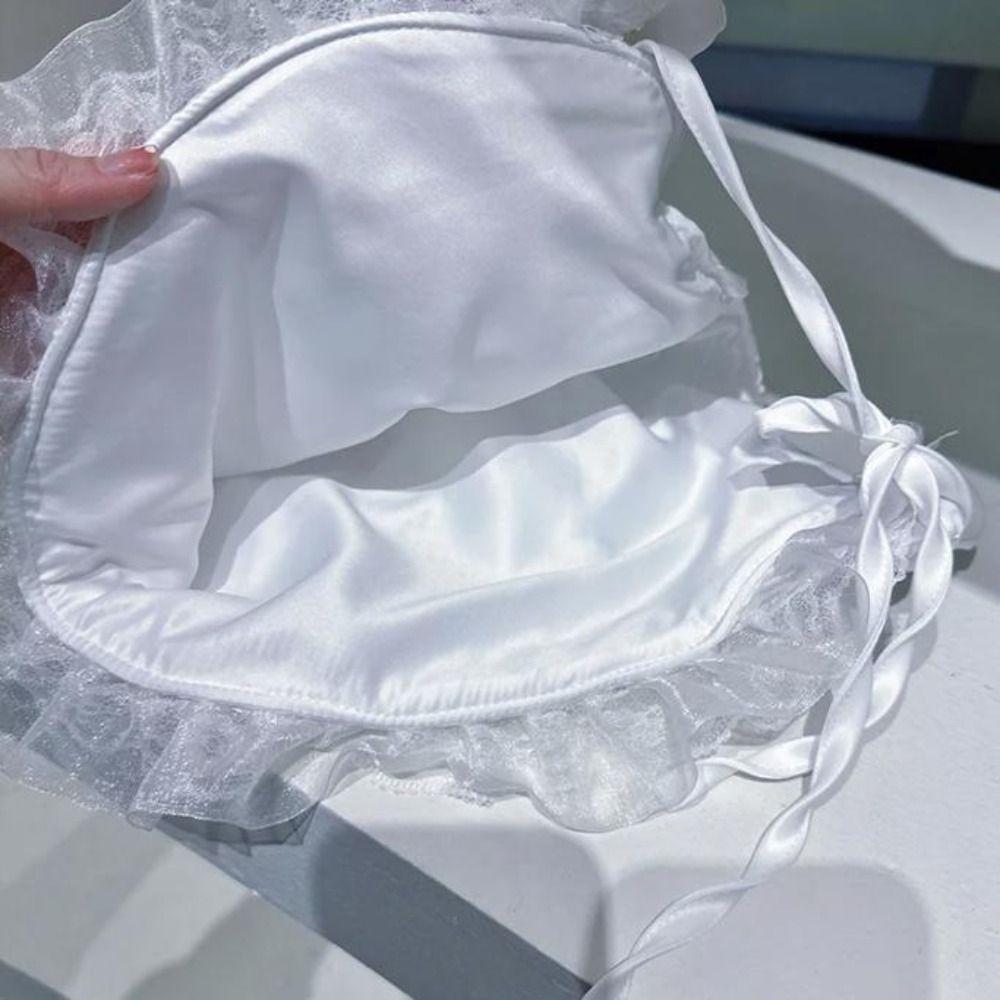 Lolita Lace Bucket Hat Summer Visor Basin Cap French Fisherman Hat Girls