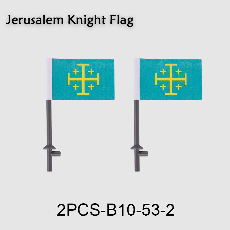 Средневековые военные флаги, серия «Военный замок», рыцарь, солдат, воин, аксессуары, строительные блоки, Древний Священный Рим, кирпичики, игрушки, подарки.