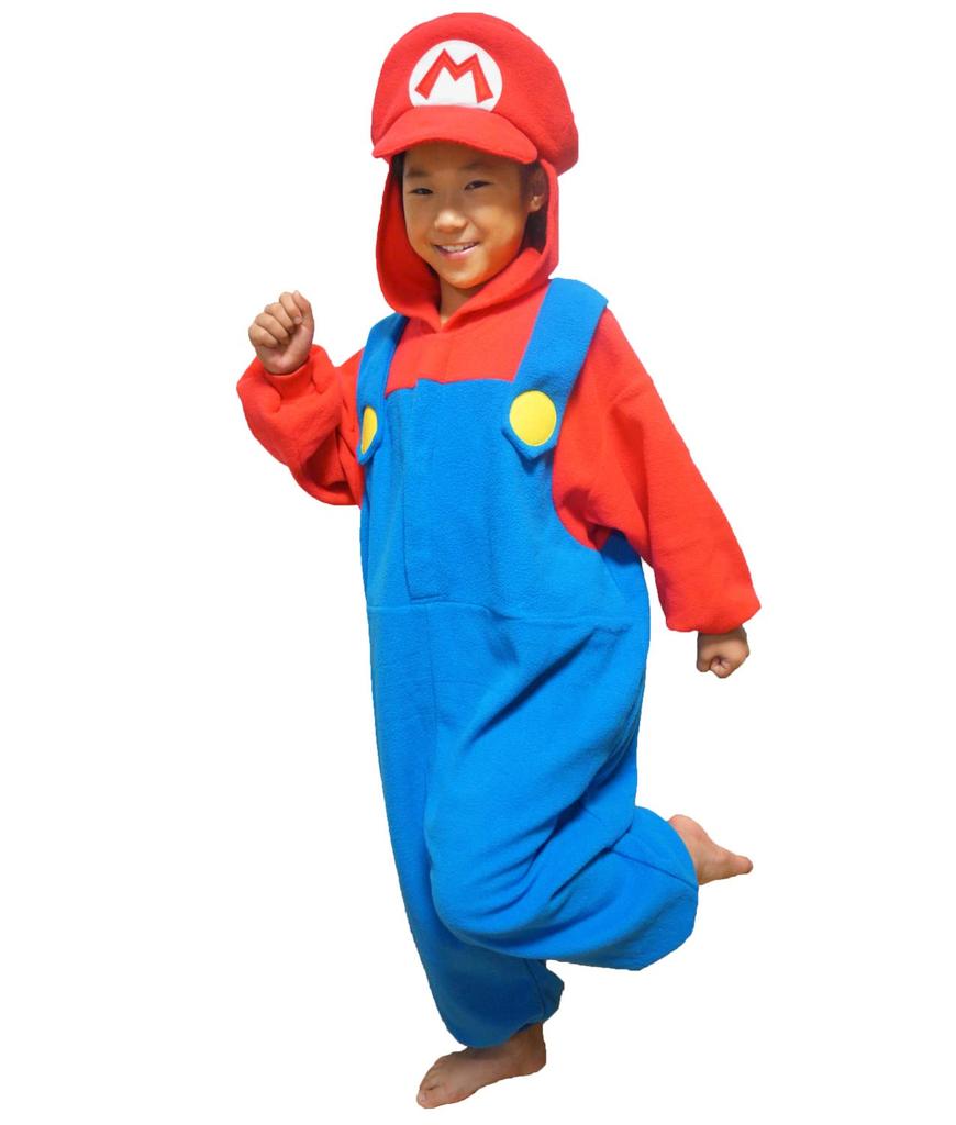 SAZAC Fleece Kigurumi Super Mario Mario for Kids BAN-057H 130cm