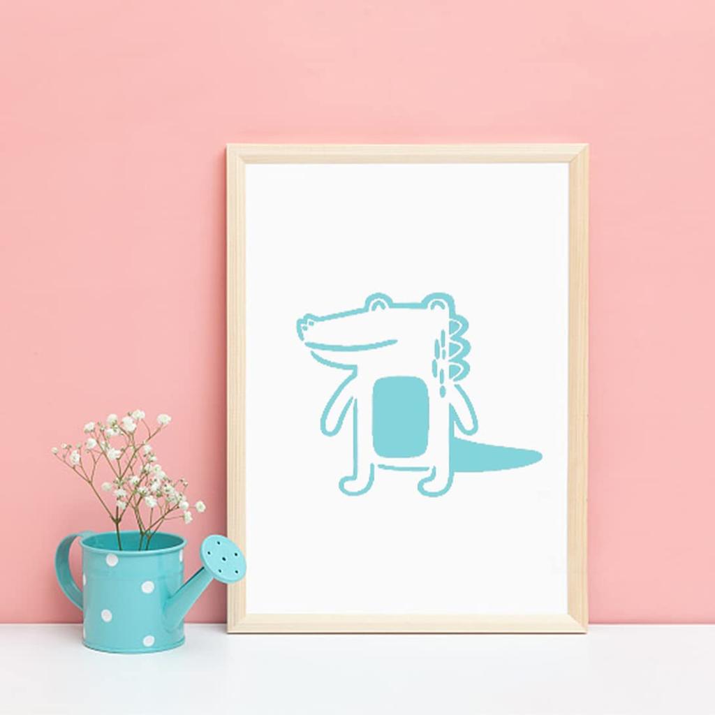 Шаблон Koonafy 36 трафаретов в форме животных, панда, кошка, милая тарелка, живопись, канцелярские принадлежности, подарок, сделай сам, дизайн, чертежный трафарет, осьминог, овца