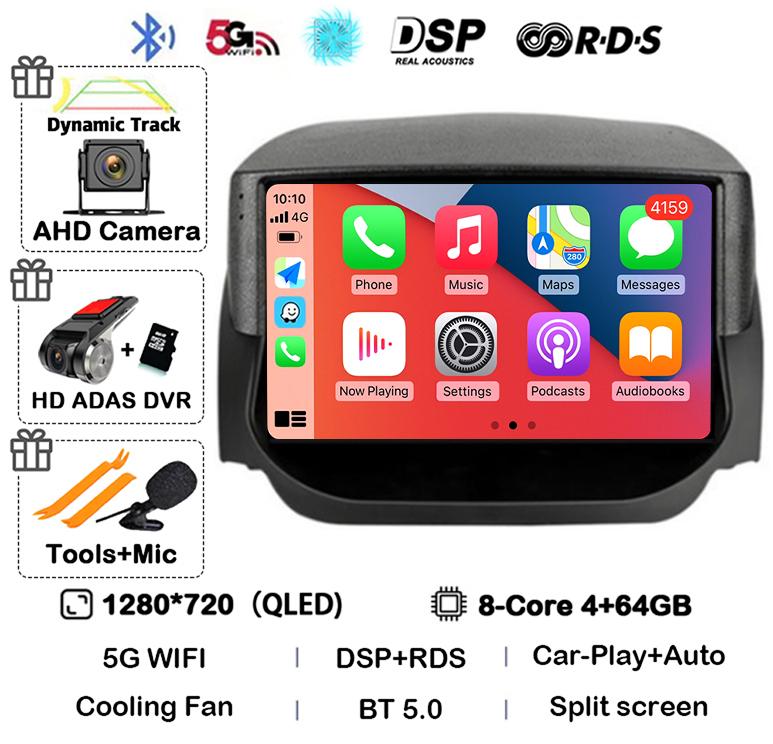 Android 14 Carplay Auto для Ford EcoSport Eco Sport 2014 2015 2016 2017 2018 Автомобильный радиоприемник GPS 4G+WIFI Мультимедийный стереоплеер QLED