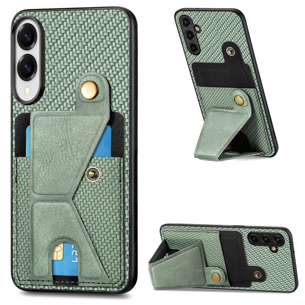 For Samsung Galaxy S25 Edge Case with K-Shaped Kickstand Leather Phone Back Cover