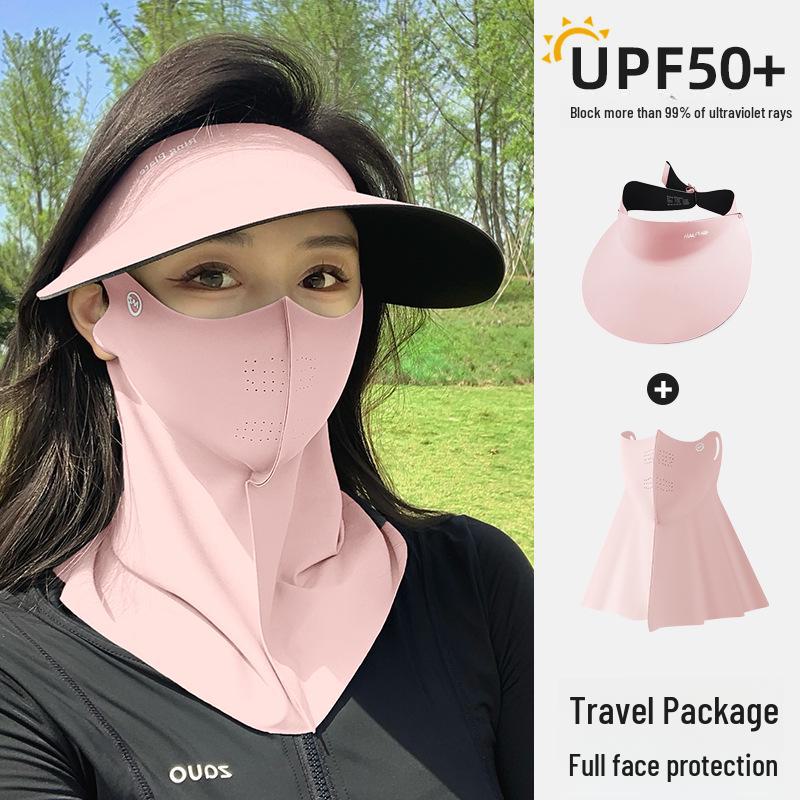 Женская бесшовная солнцезащитная шляпа: Большие поля, ажурный верх для езды на велосипеде весной и летом