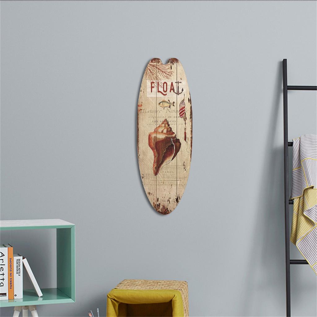 Casual Home Decor Vintage Wooden Sign Surfboard Wooden Sign Beach Style Hanging