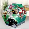 Mighty Morphin Power Rangers Print Automatic Open Close Umbrella, Portable Foldable Umbrella, for Outdoor Commute Camping Trip, Ideal Birthday Gift