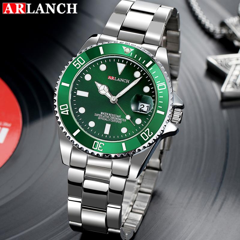 ARLANCH Sell Men Quatrz Watch Sport Mens Watches Top Brand Luxury Waterproof Full Steel Quartz Clock Men Relogio Masculino