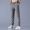 Men’s Summer Ice Silk Loose Sports Pants – Elastic, Breathable, and Lightweight Casual Trousers