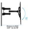 TMDS-204 32"-70" 110Lbs VESA600*400 Full Motion TV Wall Mount Tilt Range 0-15°