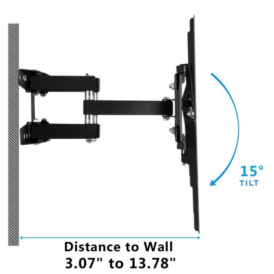 TMDS-204 32"-70" 110Lbs VESA600*400 Full Motion TV Wall Mount Tilt Range 0-15°