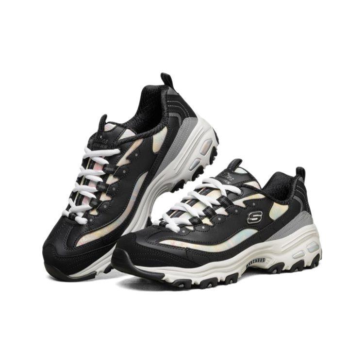 Skechers D'lites 1.0 Running Shoes Black/White/Grey Women's 149240-BKGY