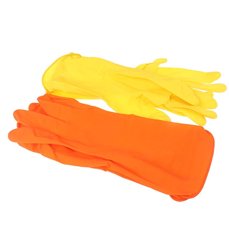 Kitchen Dish Washing Gloves House Cleaning Waterproof Rubber Washing Gloves Long