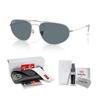 Солнцезащитные очки 0RB3945 SILVER DARK BLUE POLAR 62мм поляризационные Ray-Ban