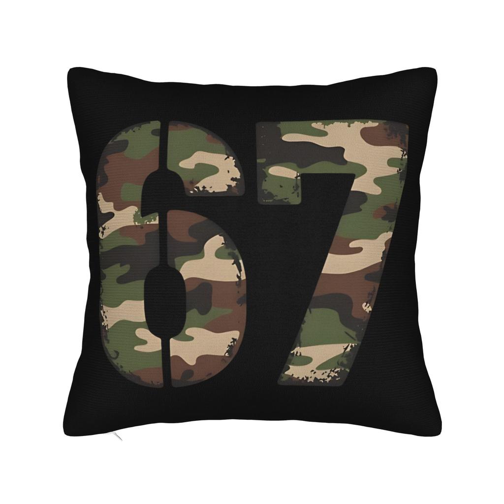 Trendy Home 67 Six Seven 6-7 Funny Meme Italian Brainrot Decoration Pillowcase Accessories Pillow Covers Zipper Multi Size
