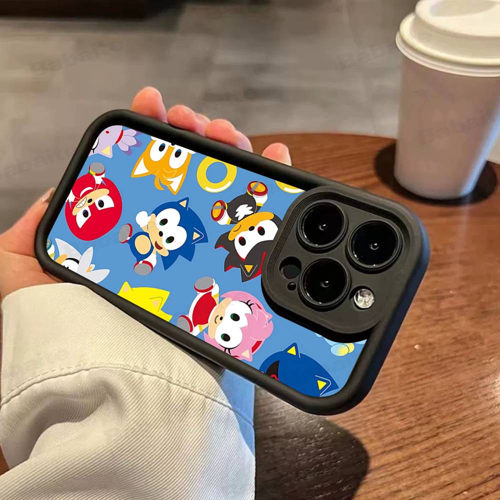 Cartoon S-Sonics Phone Case For IPhone 17 16 15 14 13 12 11 Air Plus Pro Max Soft Back Cover