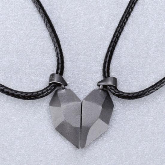 2 шт./комплект парных ожерелий магнитные геометрические креативные унисекс памятные значимые ожерелья для него и для нее