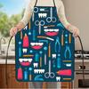 1 High-quality Apron, a Household Kitchen Apron, an Ideal Choice for Baking and Cooking, a Perfect Gift for Couples, a Unisex Polyester Apron with a F