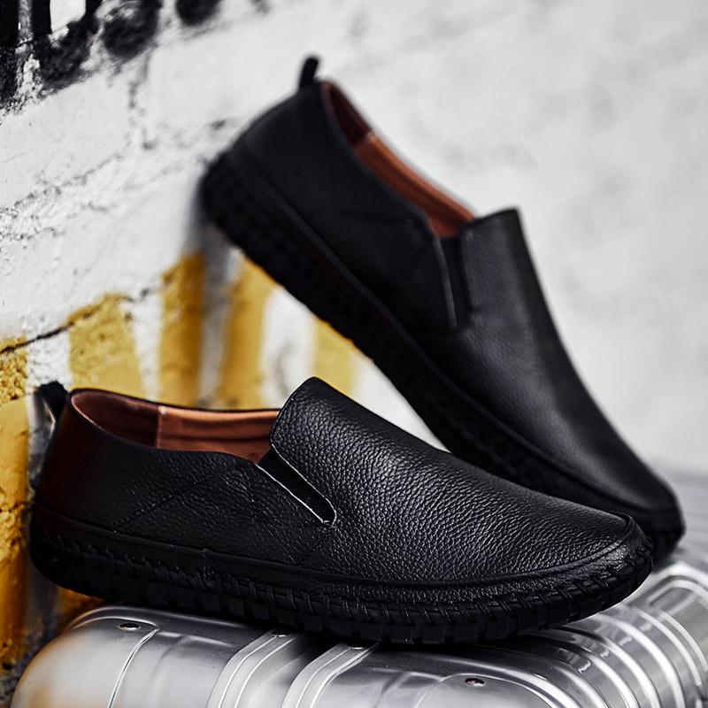 Fashion 2024 New Large Size 50 Men Loafers Soft Moccasins Fashion Soft Spring Autumn Genuine Leather Shoes Men Warm Flats Driving Shoes