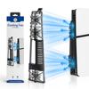 Console Cooling Fan for PS5 Slim Horizontal Cooling Fan Upgraded Quiet Cooler Fan with RGB LED Light