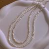 S925 Sterling Silver Baroque Pearl Necklace - Lightweight Luxury Choker for Women