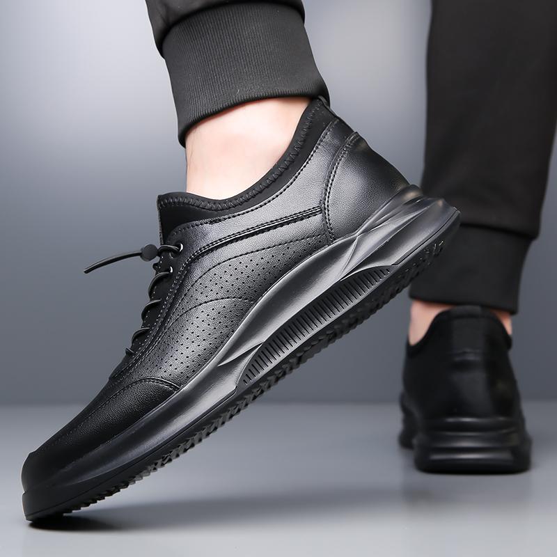 Удобная и комфортная мужская спортивная обувь Hollow, кожаная обувь для прогулок на открытом воздухе, роскошная мужская дышащая обувь в стиле минимализма