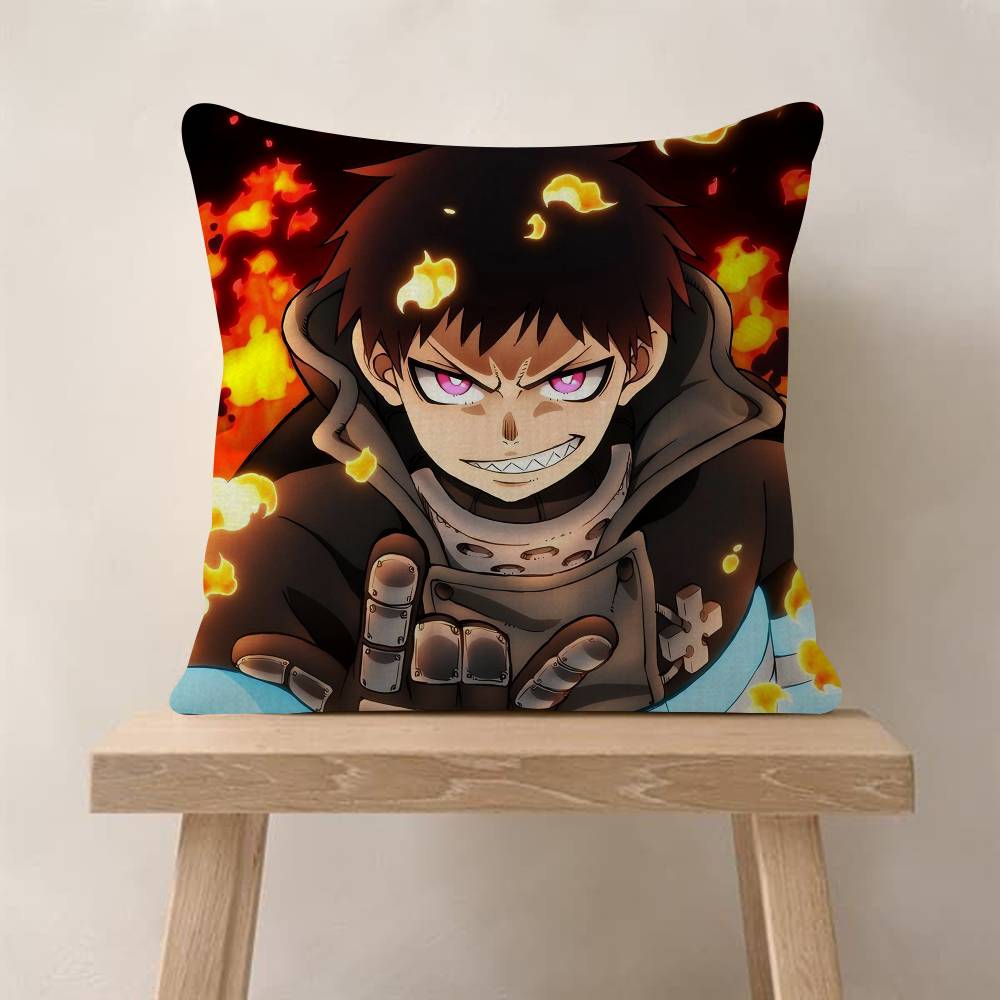 Comics FFire Force Anime Cushion Cover Decorative Pillow Sofa Home Decor Case Pillow Cases