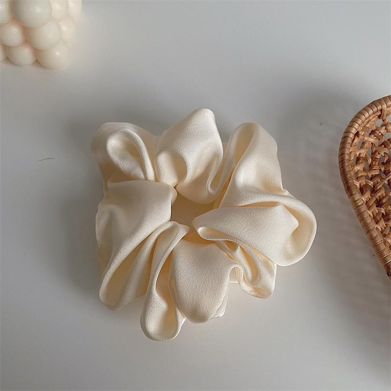 Винтажные шелковые резинки для волос, эластичные резинки для волос, однотонные женские и женские головные уборы, резинки для хвостиков, веревочные аксессуары для волос