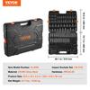 VEVOR Impact Socket Set 130 Piece 3/8" & 1/2" - SAE & Metric Drive Socket Set - 6 Point Cr-Mo Alloy Steel for Auto Repair