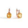925 Sterling Silver Clasp Earring with Natural Citrine Gemstones Fine Jewelry Suitable for Daily Wear Fine Jewelry