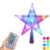 Christmas Star Tree Topper with Multiple Lighting Modes Remote Control USB Powered Plug-in