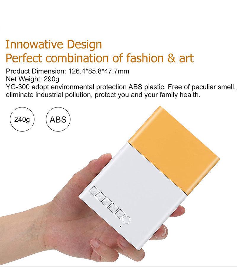 HD Мини-портативный проектор YG300 - Компактный кинотеатр для использования в помещении/на улице