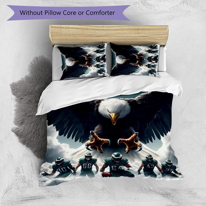 Philadelphia 3pcs Bedding Set Duvet Cover Closure Includes 1 Duvet Cover & 2 Pillowcases for All Seasons Bedroom Home Dorm Decor