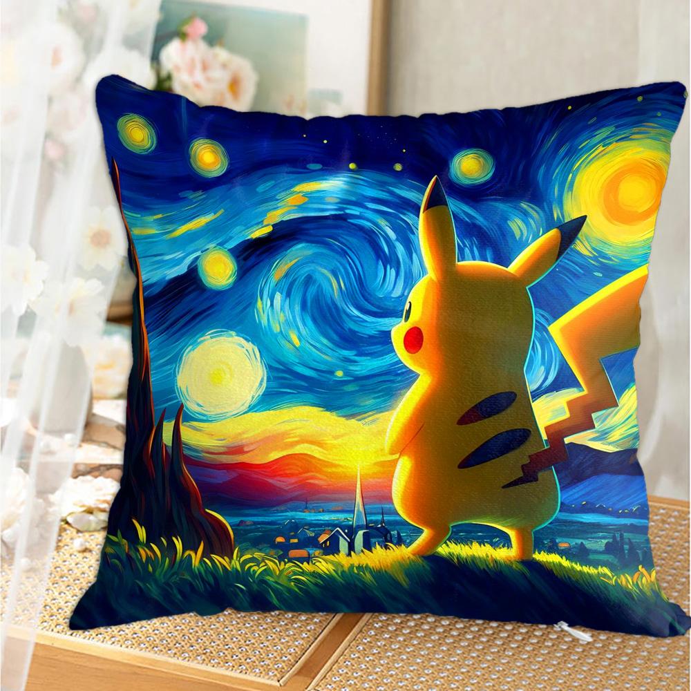 Kawaii PPilkachuus Personalized Gift Ornamental Pillow Cases Decorative Pillowcase x Cushions Cover Holidays New Year More