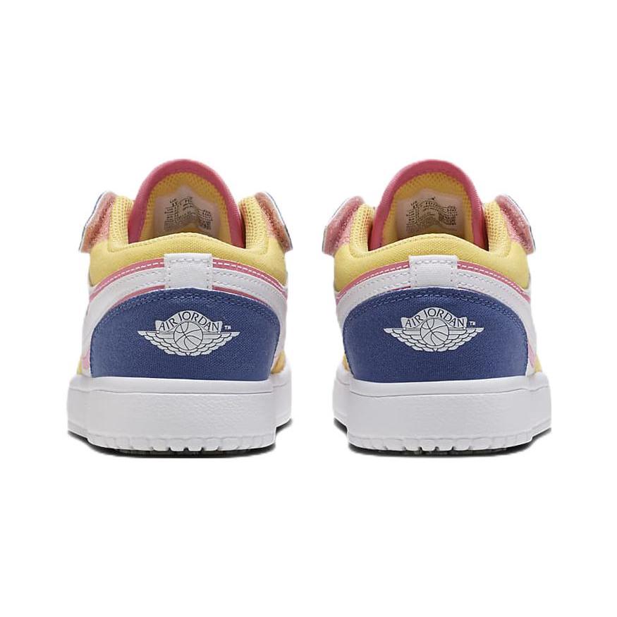 Air Jordan 1 Low ALT SE PreSchool 'Multi-Color Canvas' (Unisex) White / French Blue / Topaz Gold / Coral Chalk Kids' Basketball Shoes FD2655 100
