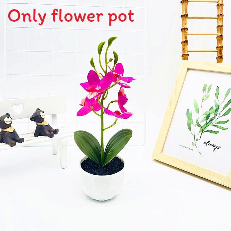 Potted Simulated Phalaenopsis Artificial Artificial Flower Desktop Ornament