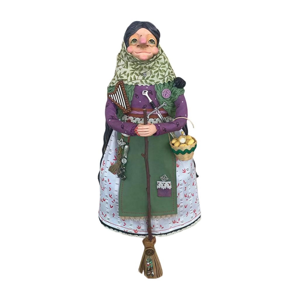 Кукла ручной работы, спутница удачи для вашей кухни, подвесная кукла-ведьма