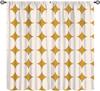 Mid Century Curtain, Yellow Vintage Abstract Boho Window Treatment Modern Geometric Circles Circular Classic Retro 50S Farmhouse