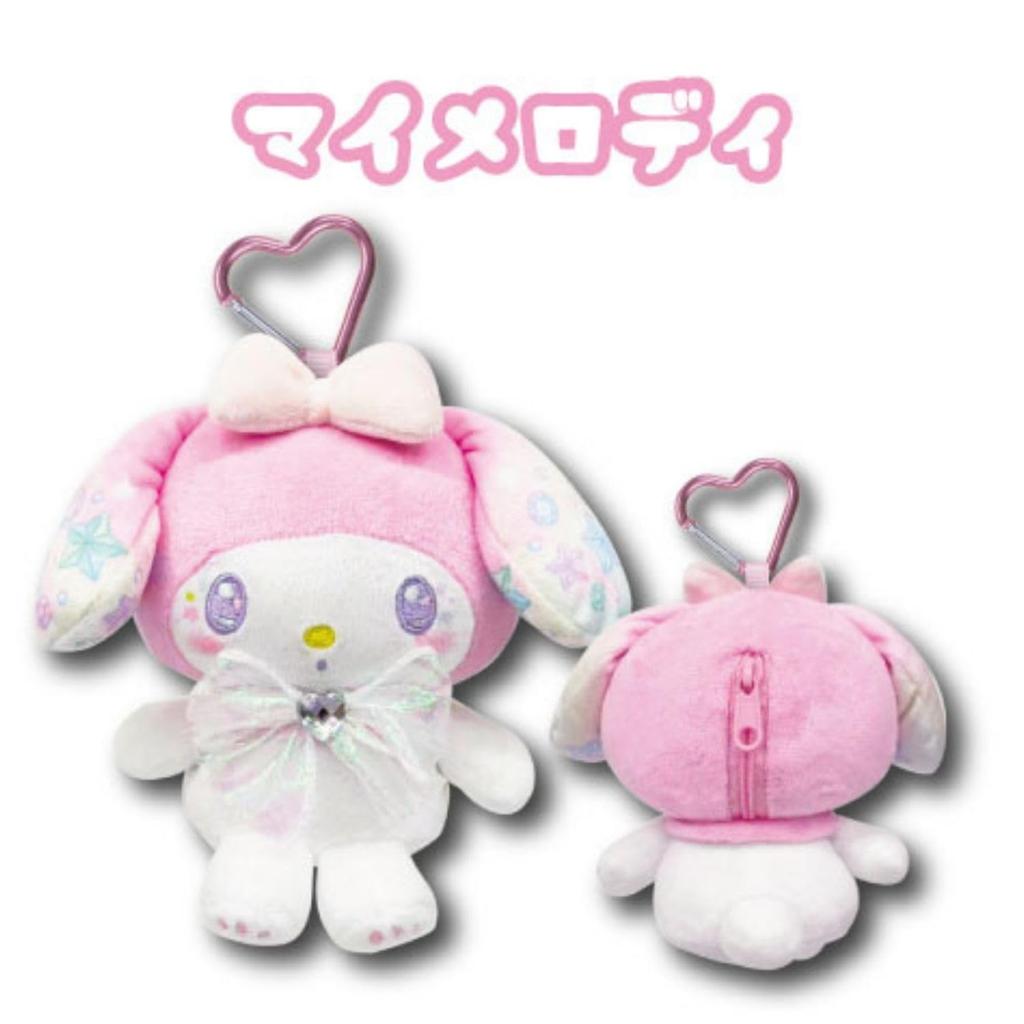 Косметичка Hatayama Shoji с маскотом Sanrio, Блестящая My Melody, Прибл.. Длина 130 мм, 63204041