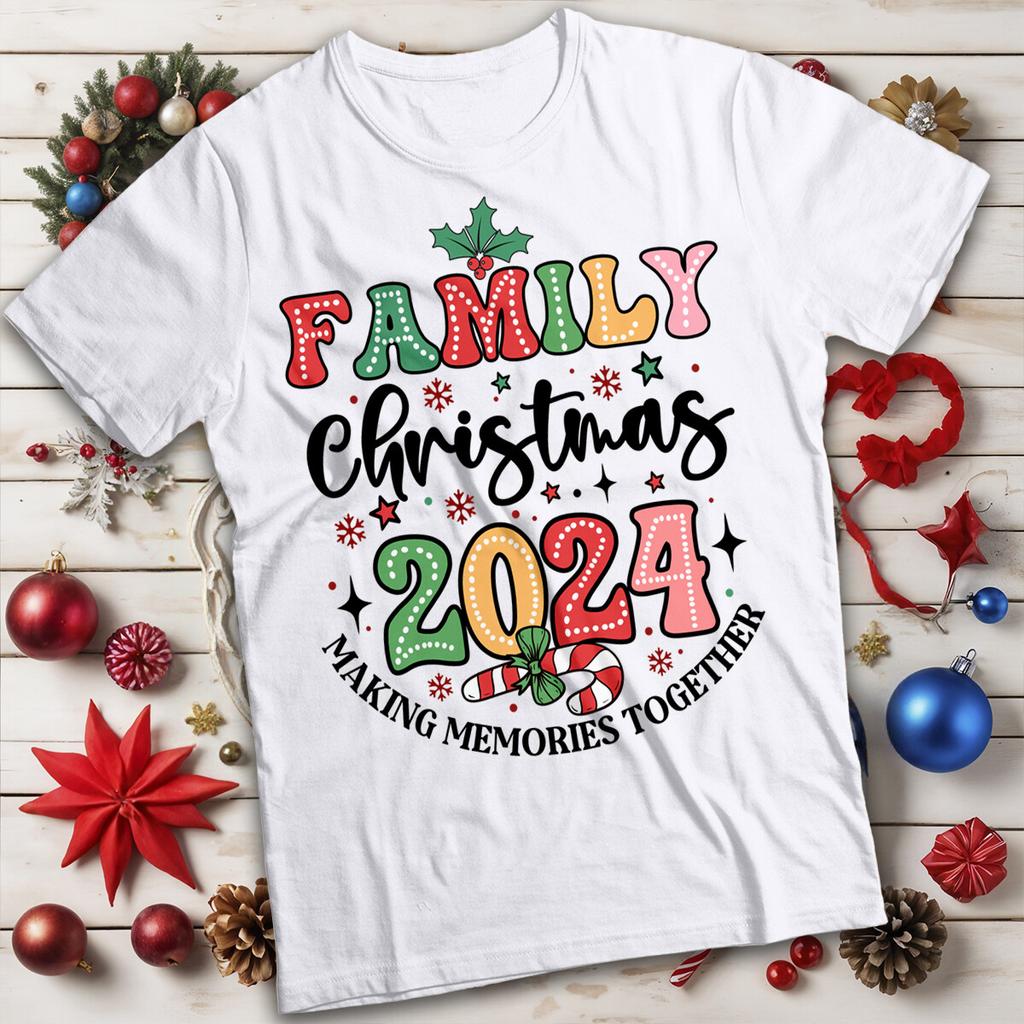 Unisexs and Unisexs Festive Family Christmas TShirt Tee MC